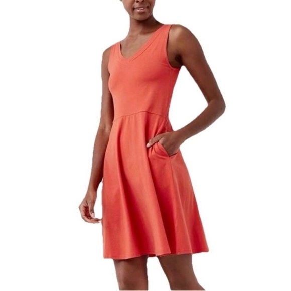 Pact Vibrant Orange casual jersey Tank summer Dress - Picture 1 of 6